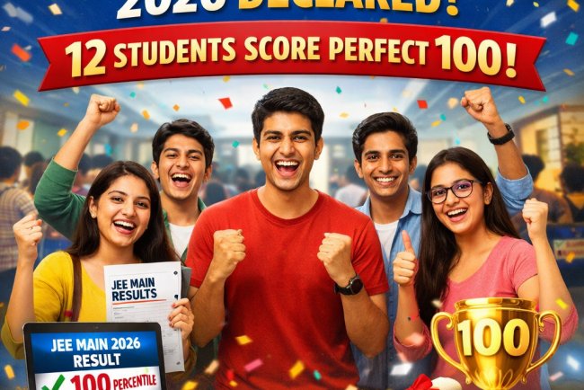 JEE Main Result 2026 Declared: 12 Students Score Perfect 100