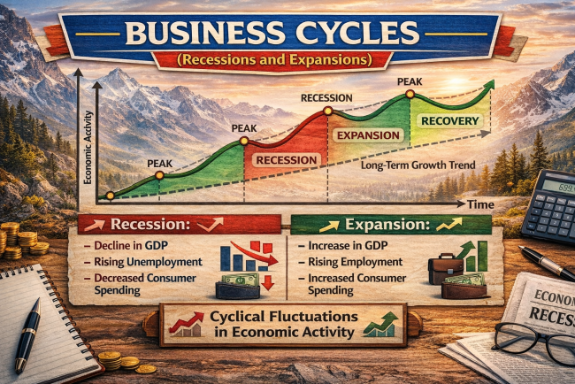 Business Cycles (Recessions and Expansions)