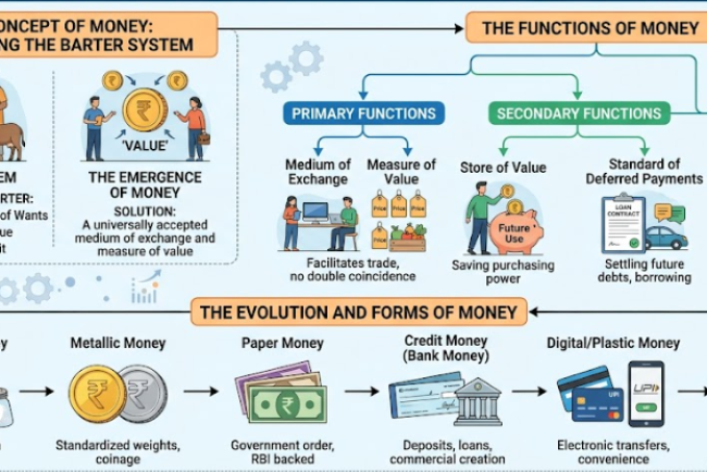 Concept, Functions and Forms of Money