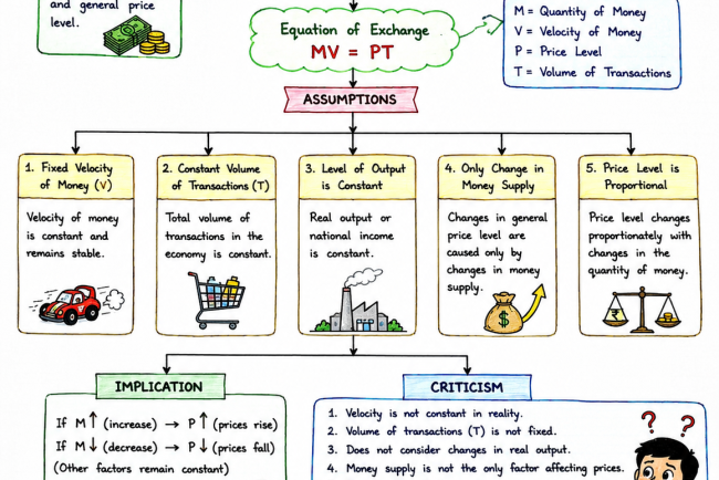 Quantity Theory of money (Fisherâ€™s): Assumptions and Criticism