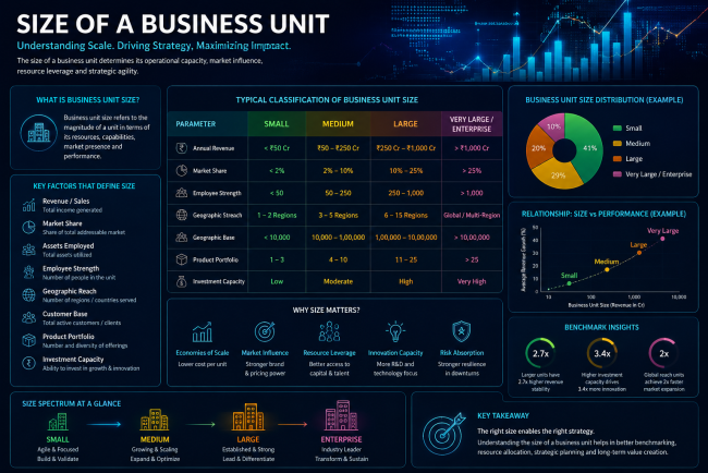 Size of a business unit